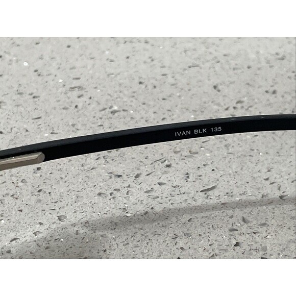 JACKSON PERRY EYEGLASSES FRAMES ONLY Ivan BLK black 53-19-135 half rim rectangle - Picture 7 of 14